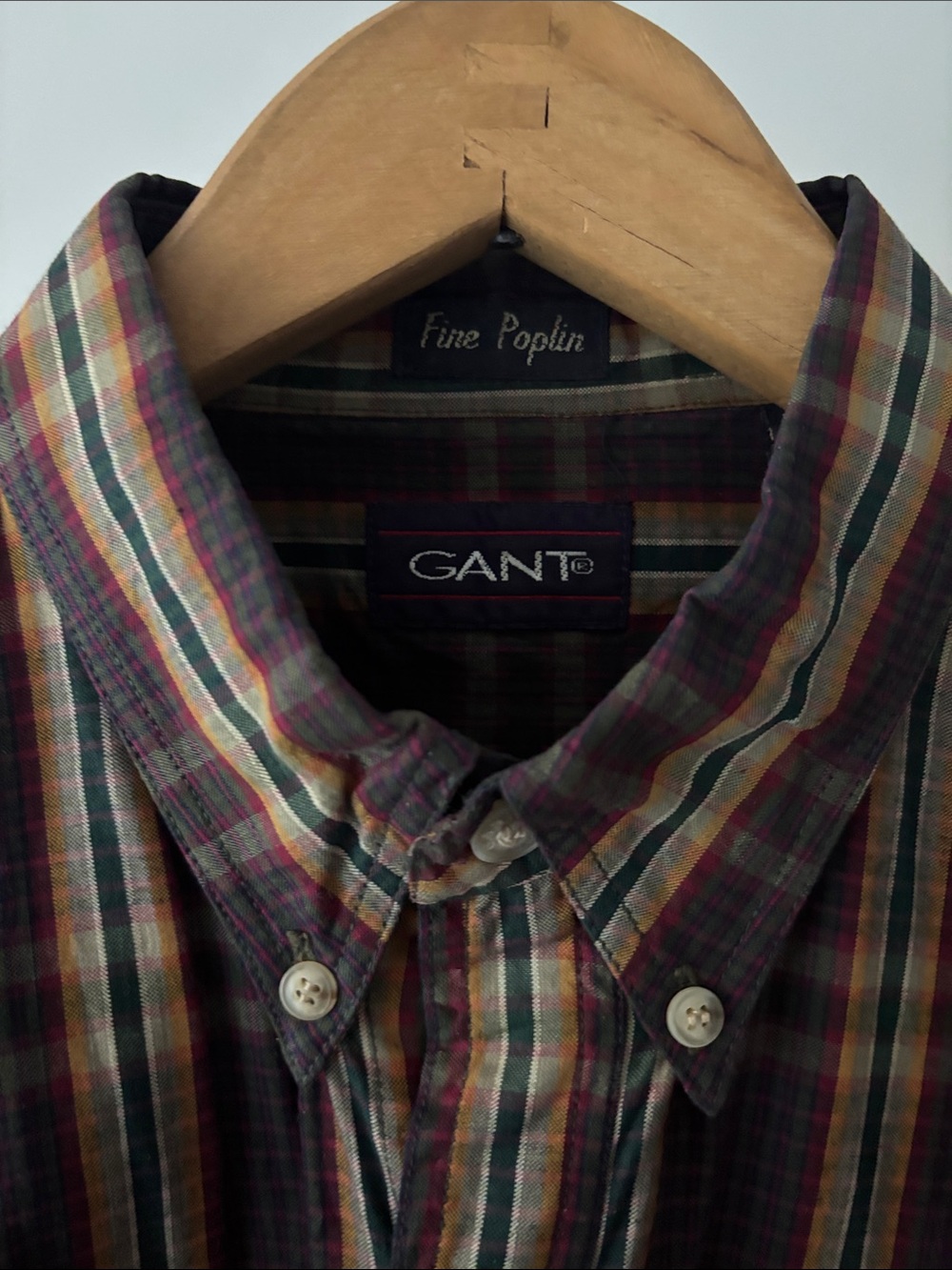 GANT Fire Poplin Plaid Tartan Button-Down Shirt 100% Cotton M - Picture 2 of 7
